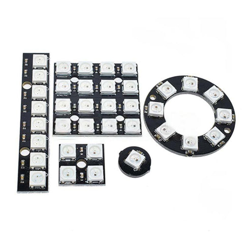1/3/4/7/8/12/16/24 Bit WS2812 5050 RGB LED Lamp Panel Module