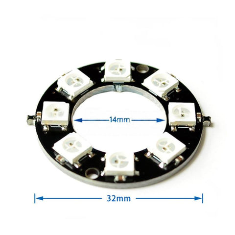 1/3/4/7/8/12/16/24 Bit WS2812 5050 RGB LED Lamp Panel Module