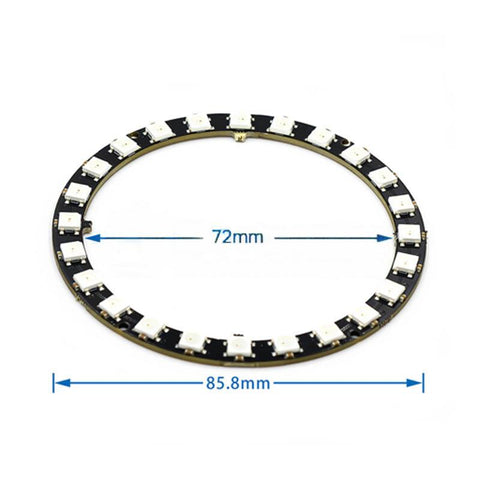 1/3/4/7/8/12/16/24 Bit WS2812 5050 RGB LED Lamp Panel Module