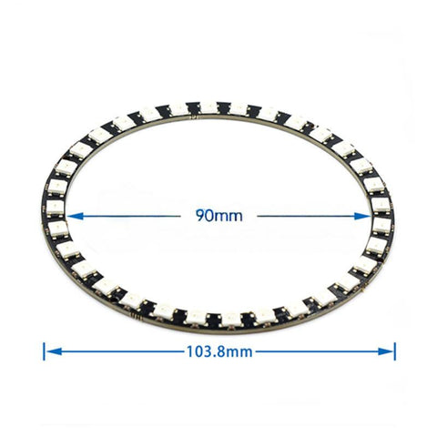 1/3/4/7/8/12/16/24 Bit WS2812 5050 RGB LED Lamp Panel Module